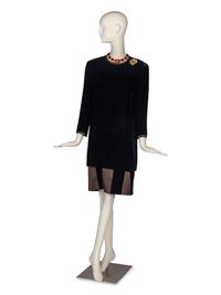 Martin Ross Dress Accompanied by Two Pieces of Costume Jewelry