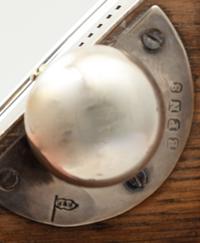 An English Oak and Silver-Plate Serving Tray