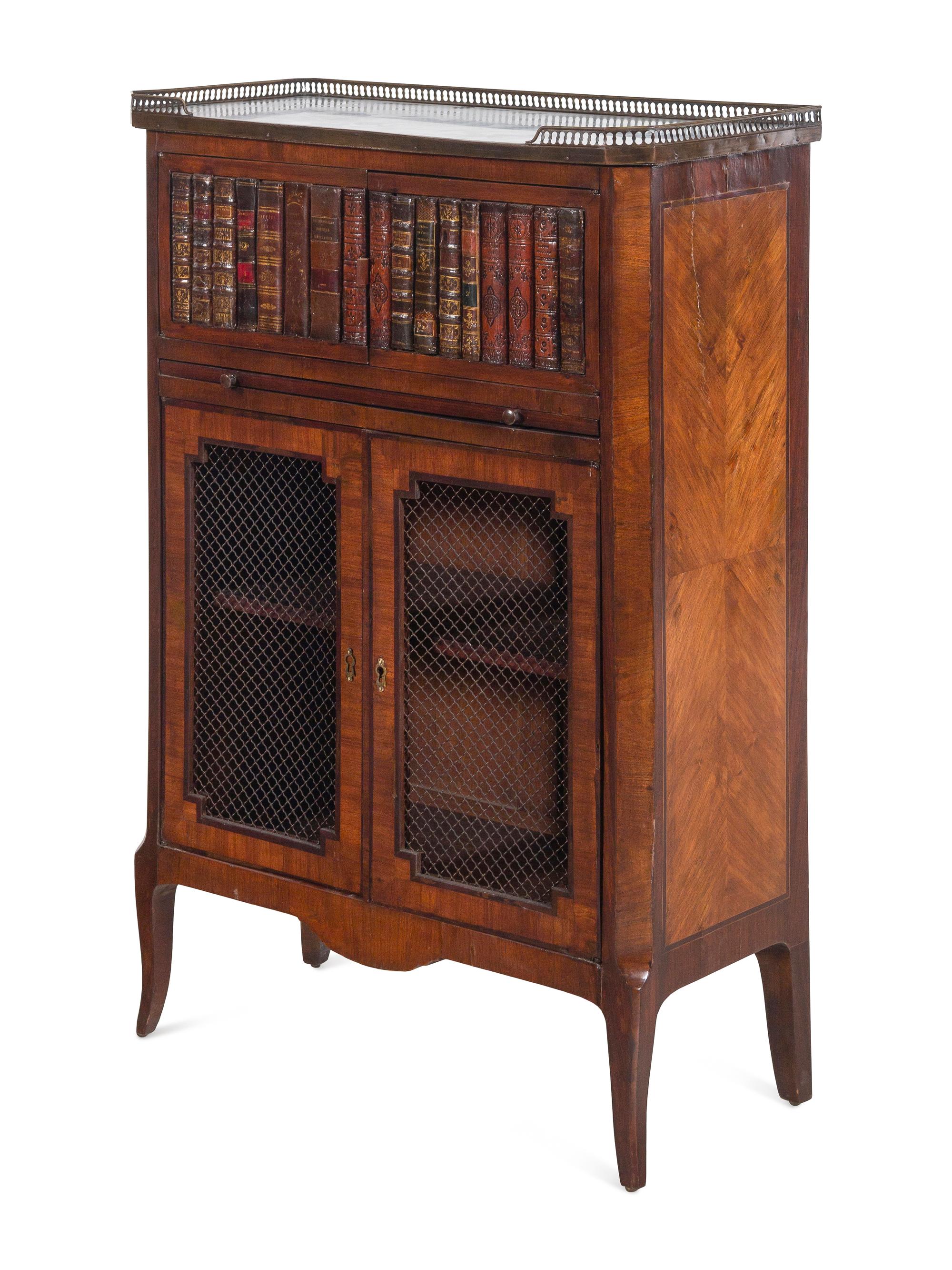 A Louis XV Style Faux-Book Cabinet