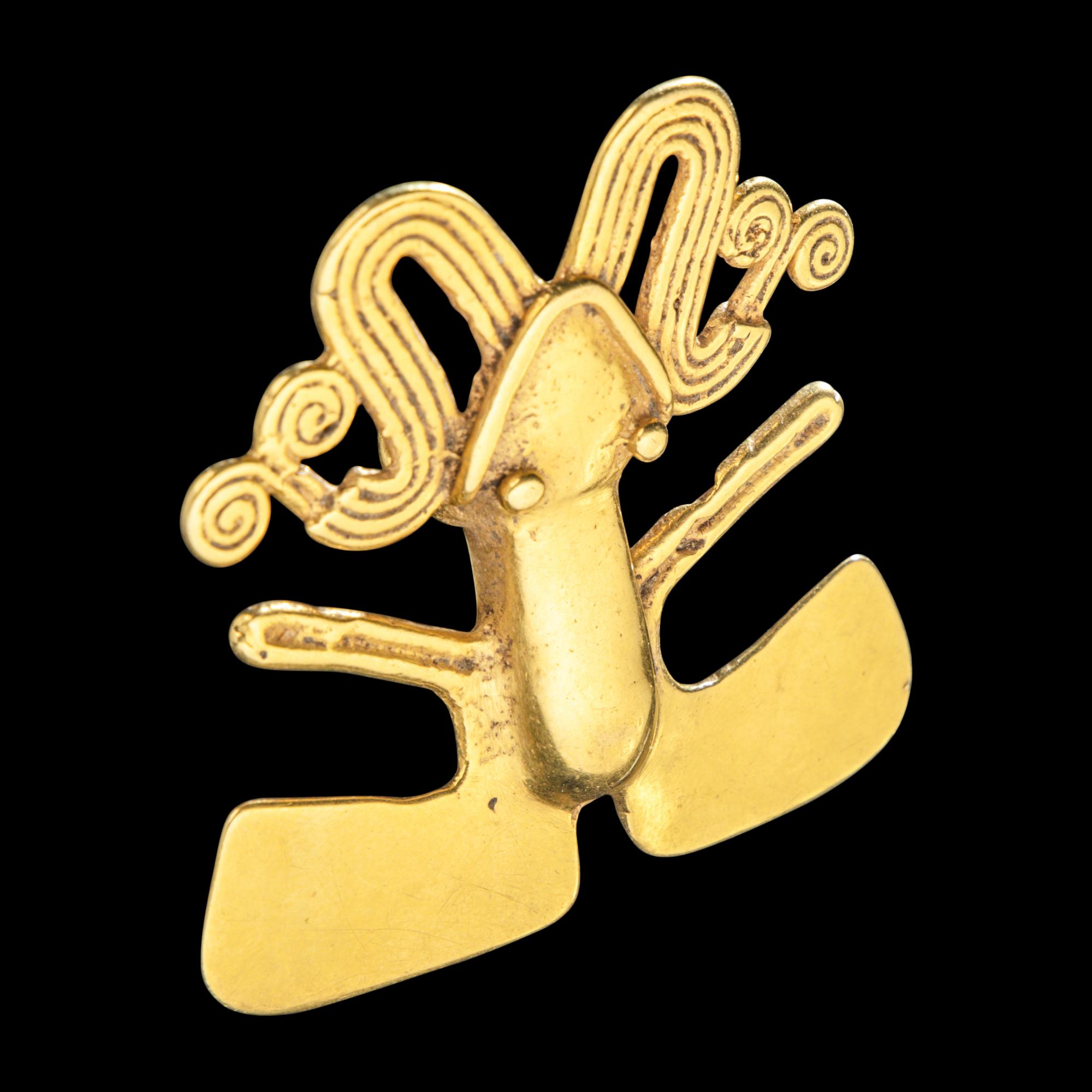 A Costa Rican Tumbaga Frog Pendant