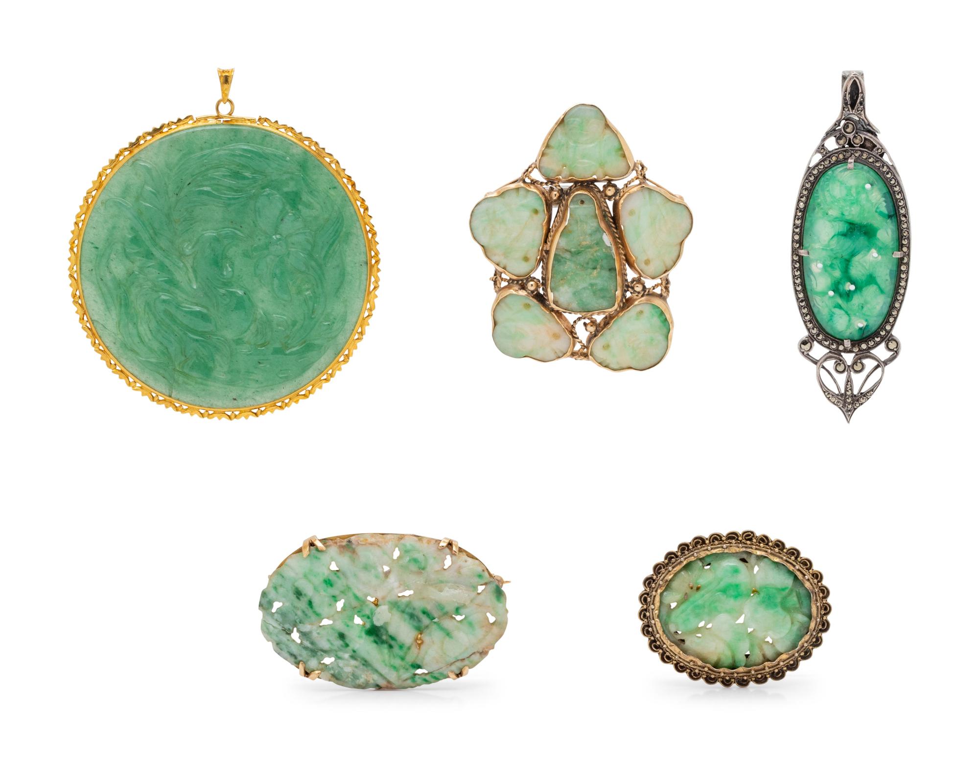 A Collection of Jade Jewelry,