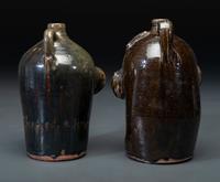 Two Southern Stoneware Face Jugs