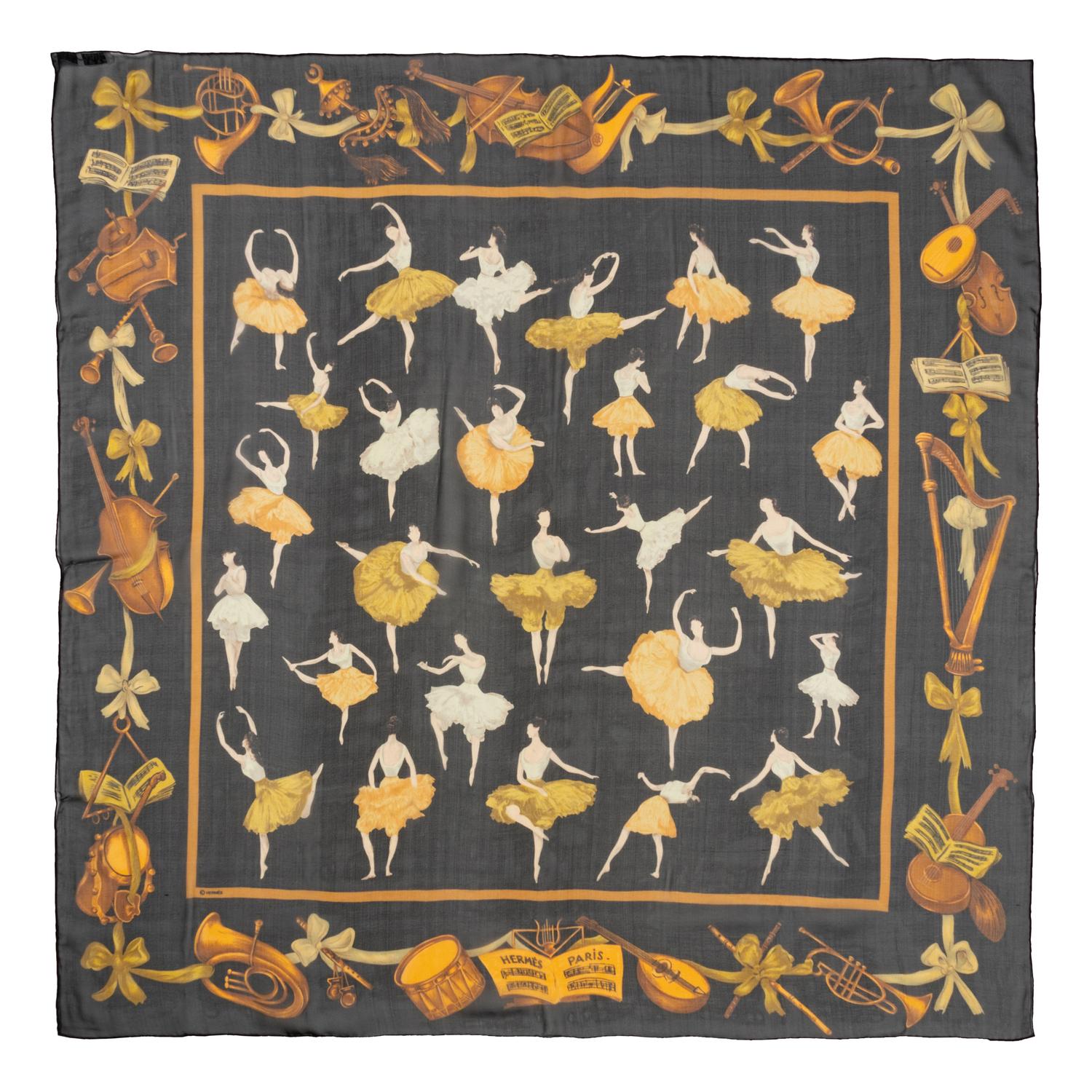 Three Hermès 90cm Silk Chiffon Scarves