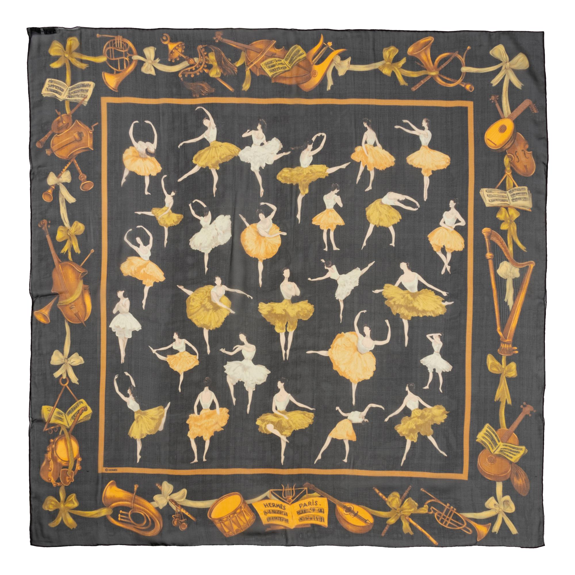 Three Hermès 90cm Silk Chiffon Scarves