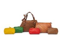 Six Bottega Veneta Intrecciato Leather Items