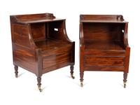 A Pair of Regency Mahogany Bedside Commodes Attributed to Gillows — 19TH CENTURY