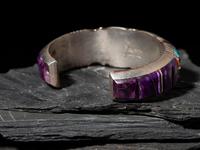 Sterling Silver and Cobblestone Inlay Cuff Bracelet