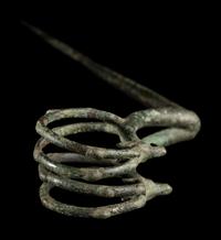 A Luristan Bronze Ibex Fibula