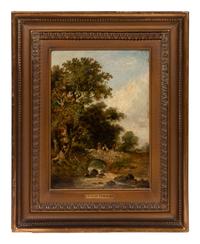 Landscape with Bridge and Two Figures