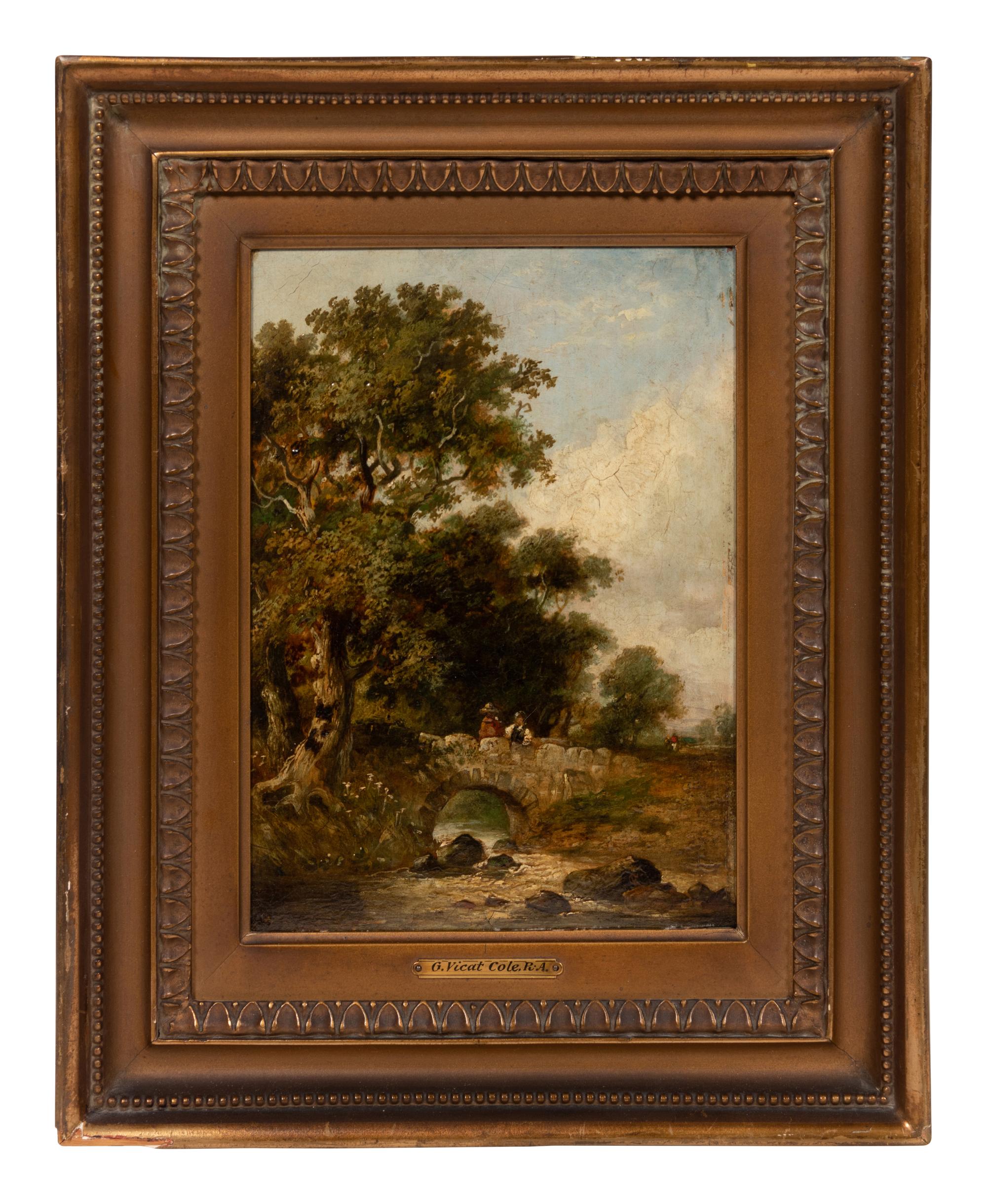 Landscape with Bridge and Two Figures