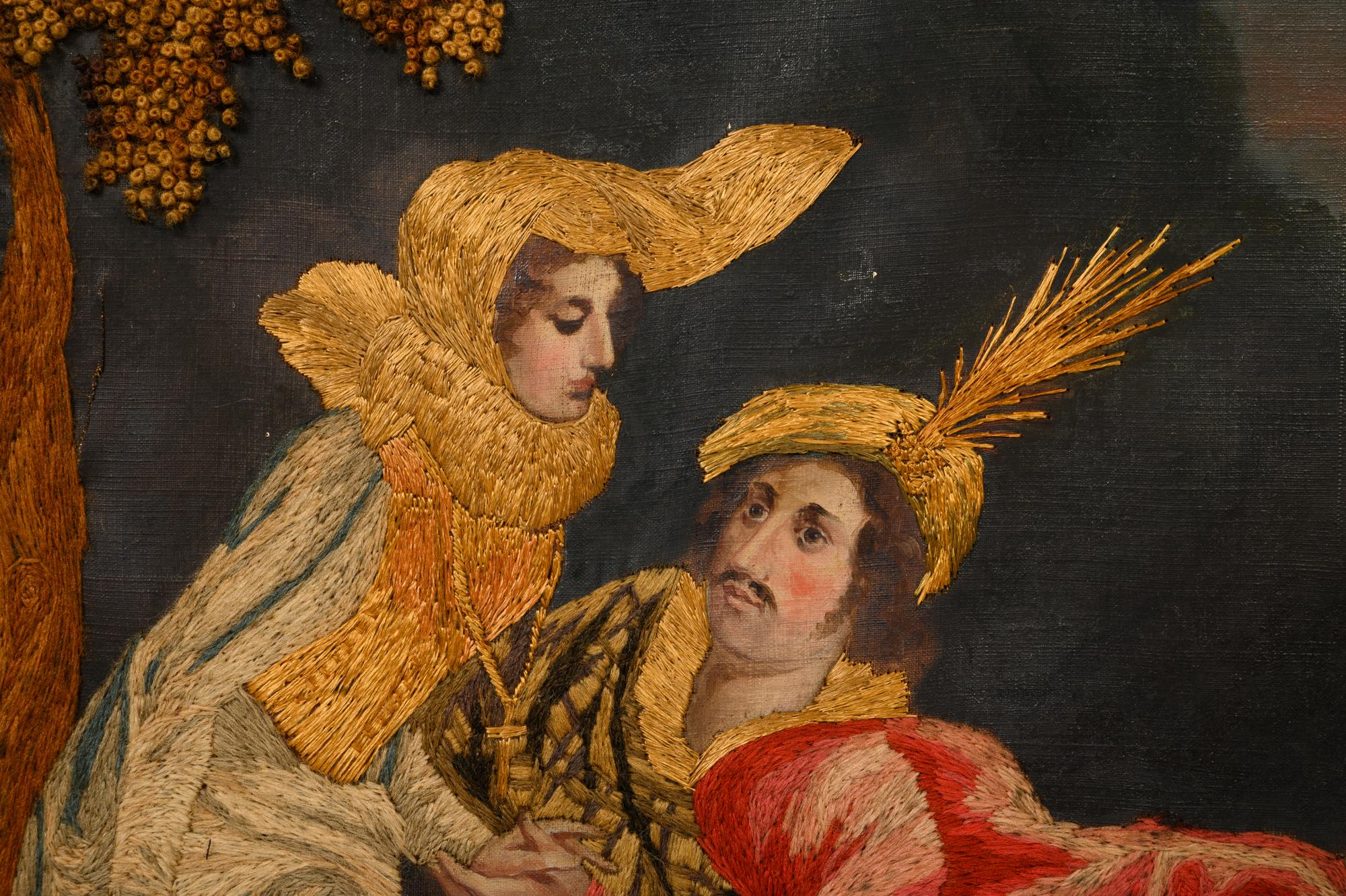 A Needlework and Silk Picture (18th/19th Century)