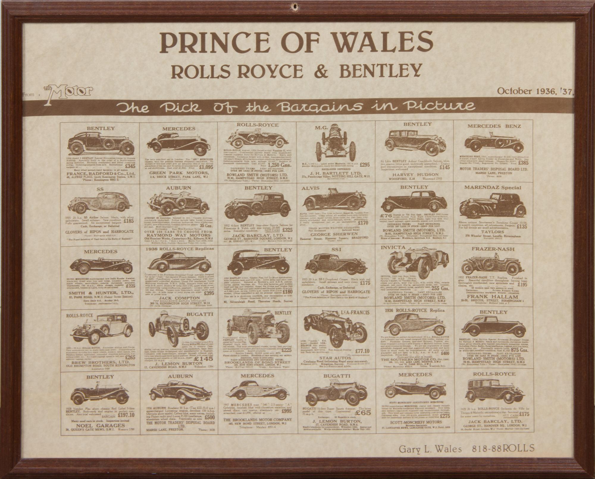 A Collection of Racing Posters Largest 36 x 24 1/8 inches (framed).
