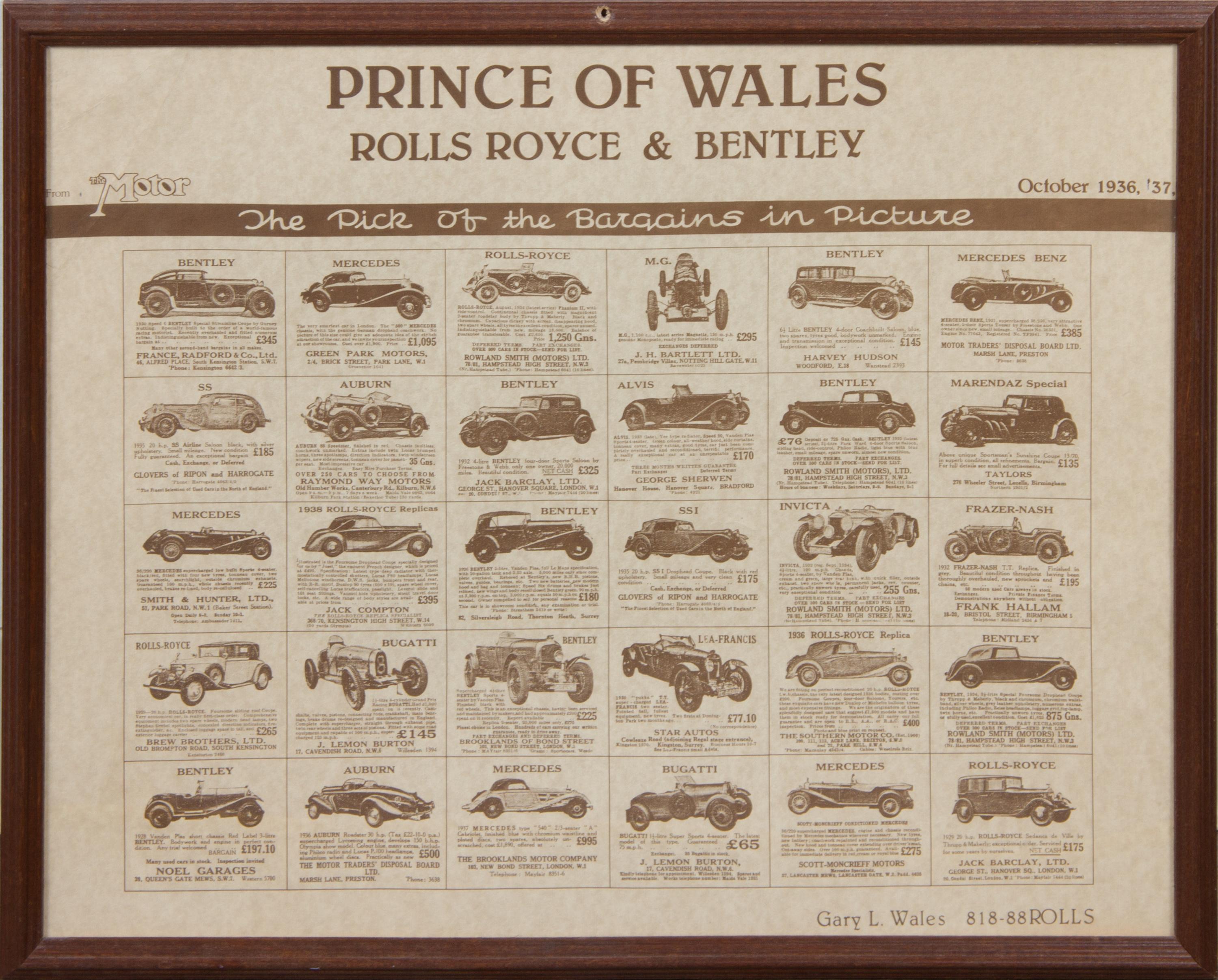 A Collection of Racing Posters Largest 36 x 24 1/8 inches (framed).
