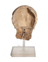 A Romano-Egyptian Stucco Mummy Mask with Glass Eyes