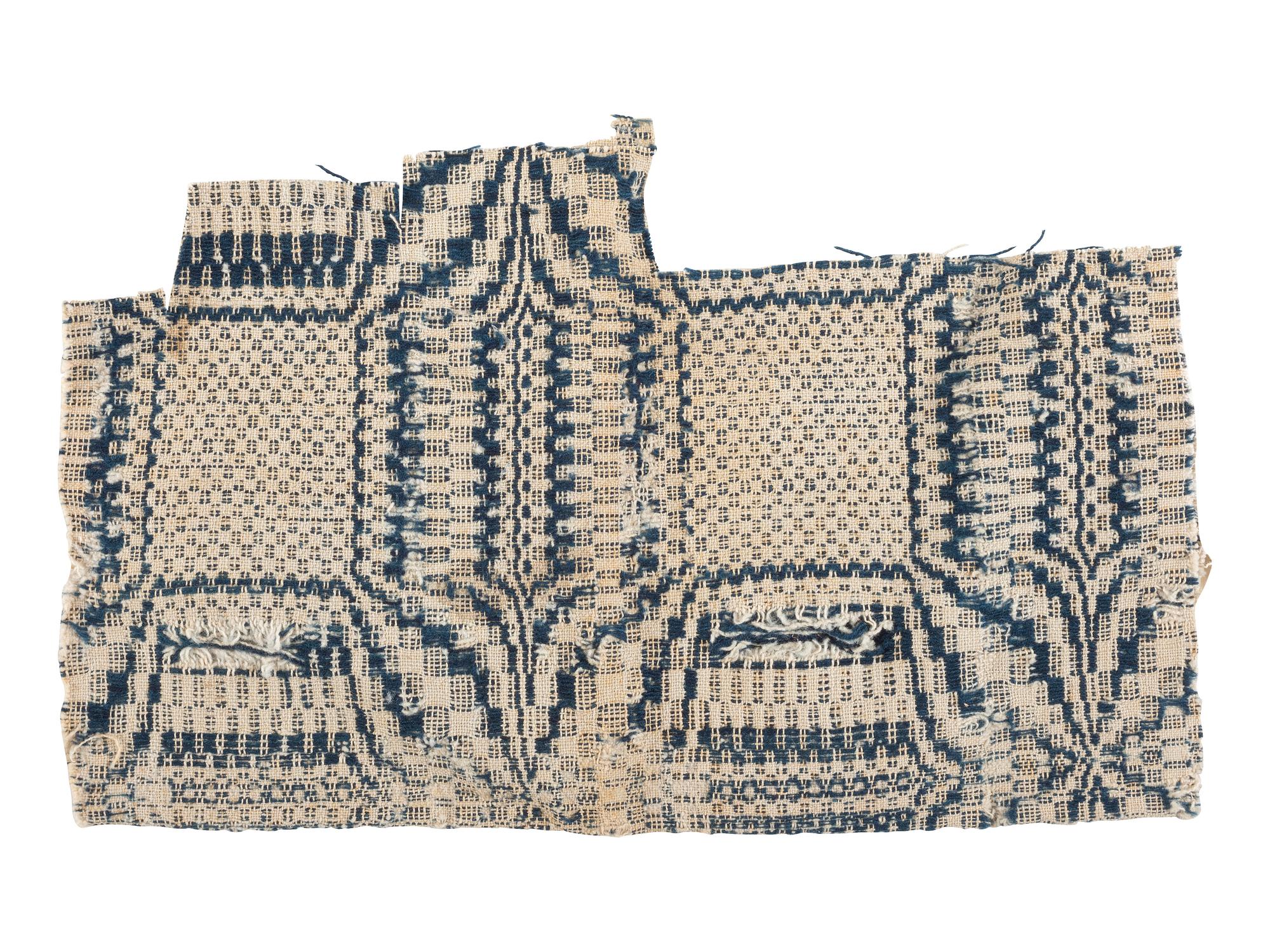 [CIVIL WAR]. Pieces of coverlet taken from Stonewall Jackson's house during the Civil War by Colonel E.W. Penny, 130th Indiana Infantry.