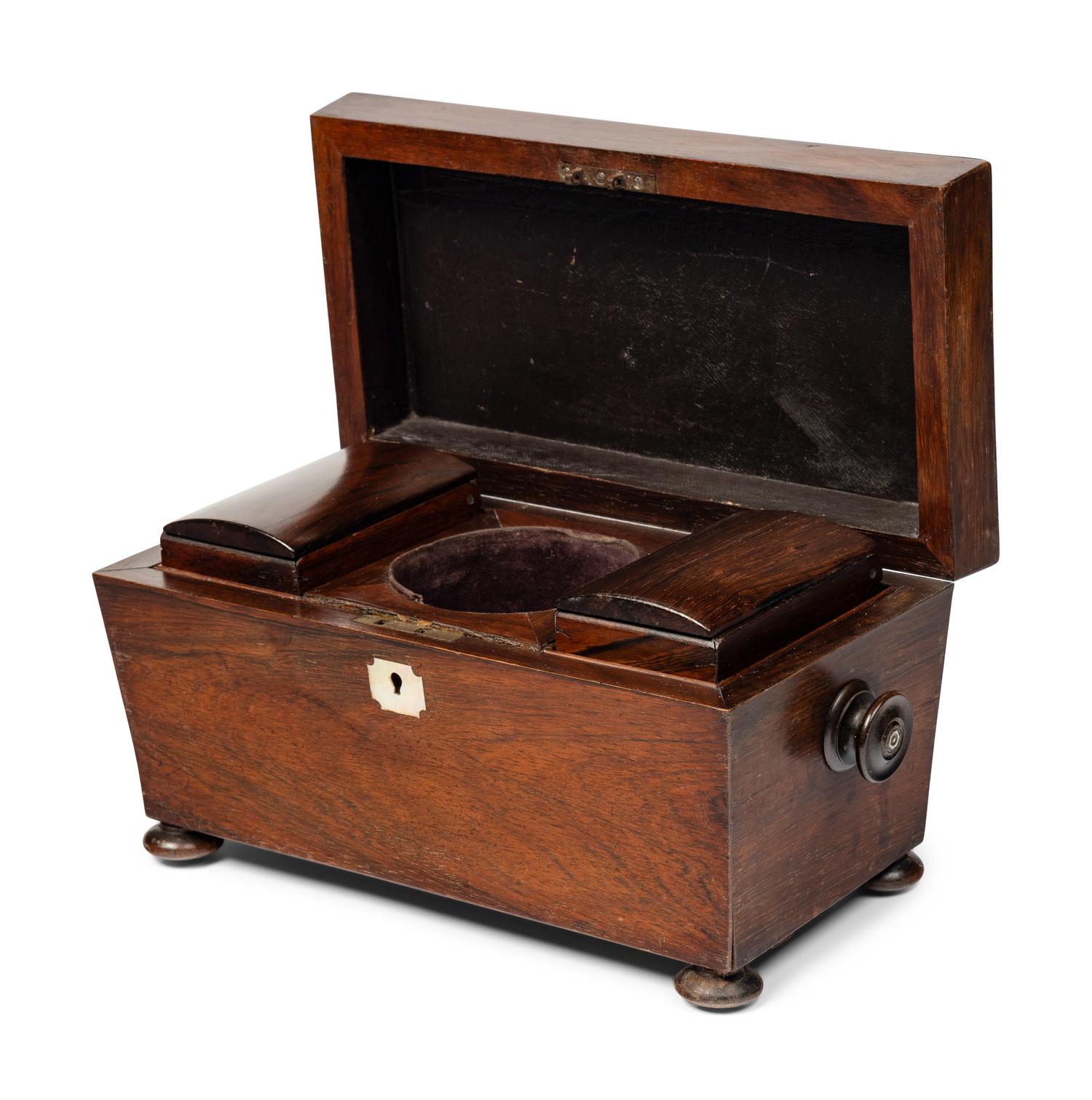 A Regency Rosewood Tea Caddy