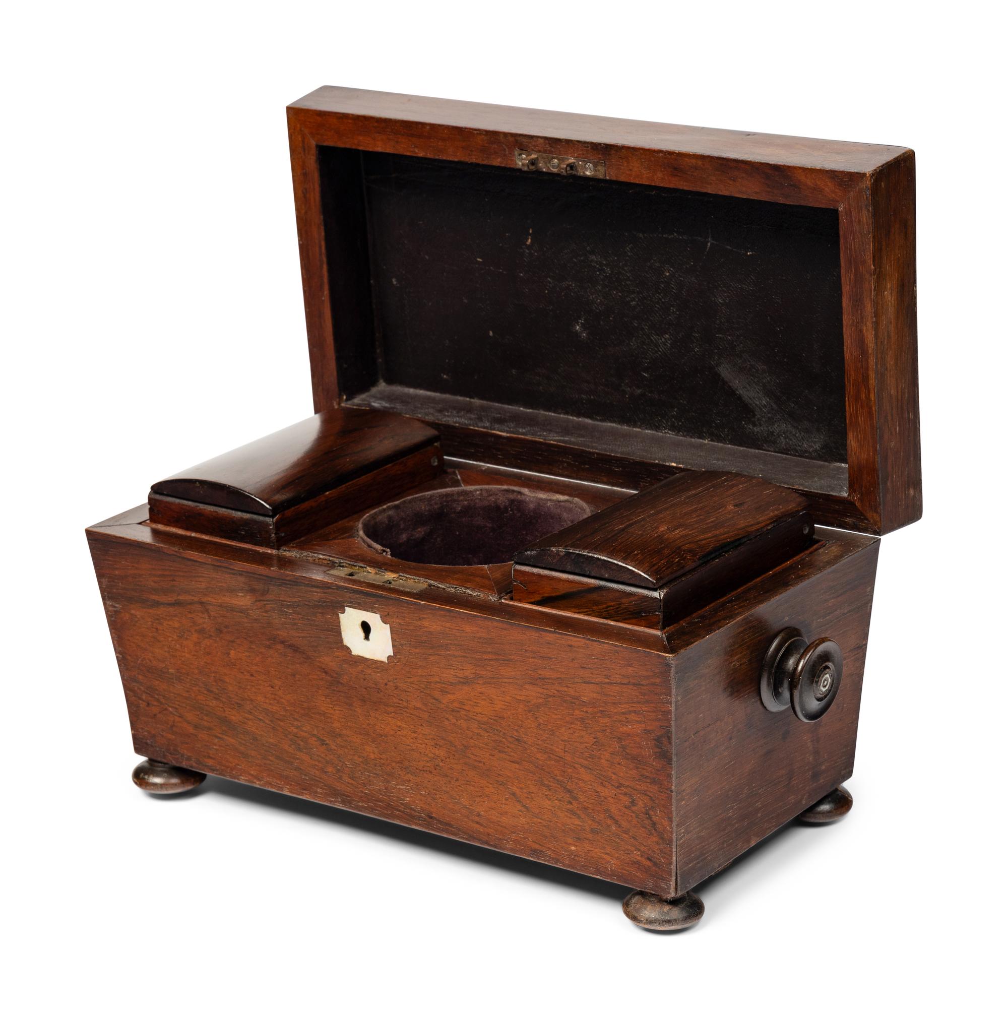 A Regency Rosewood Tea Caddy