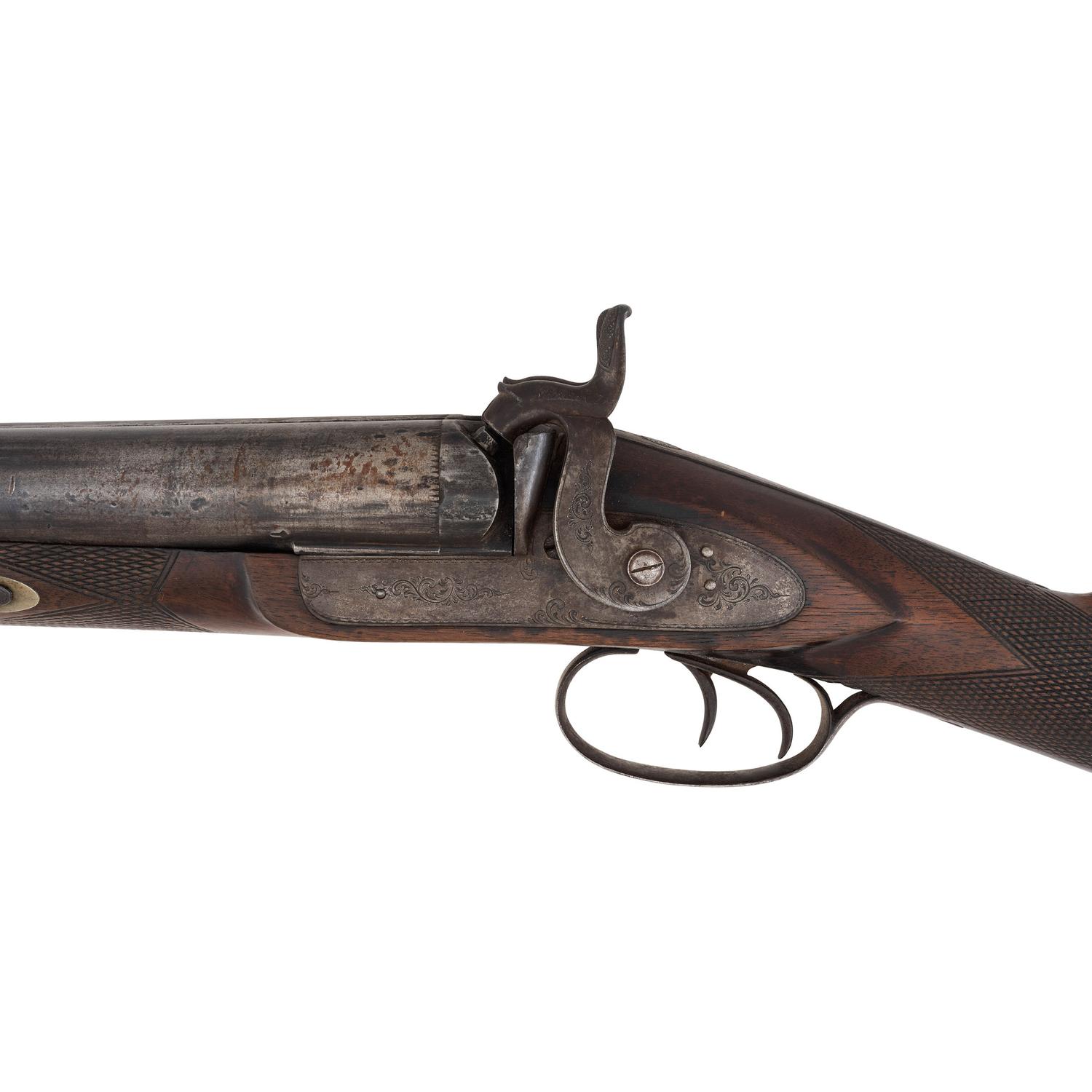 Belgian 8 Bore Percussion Double Barrel Shotgun