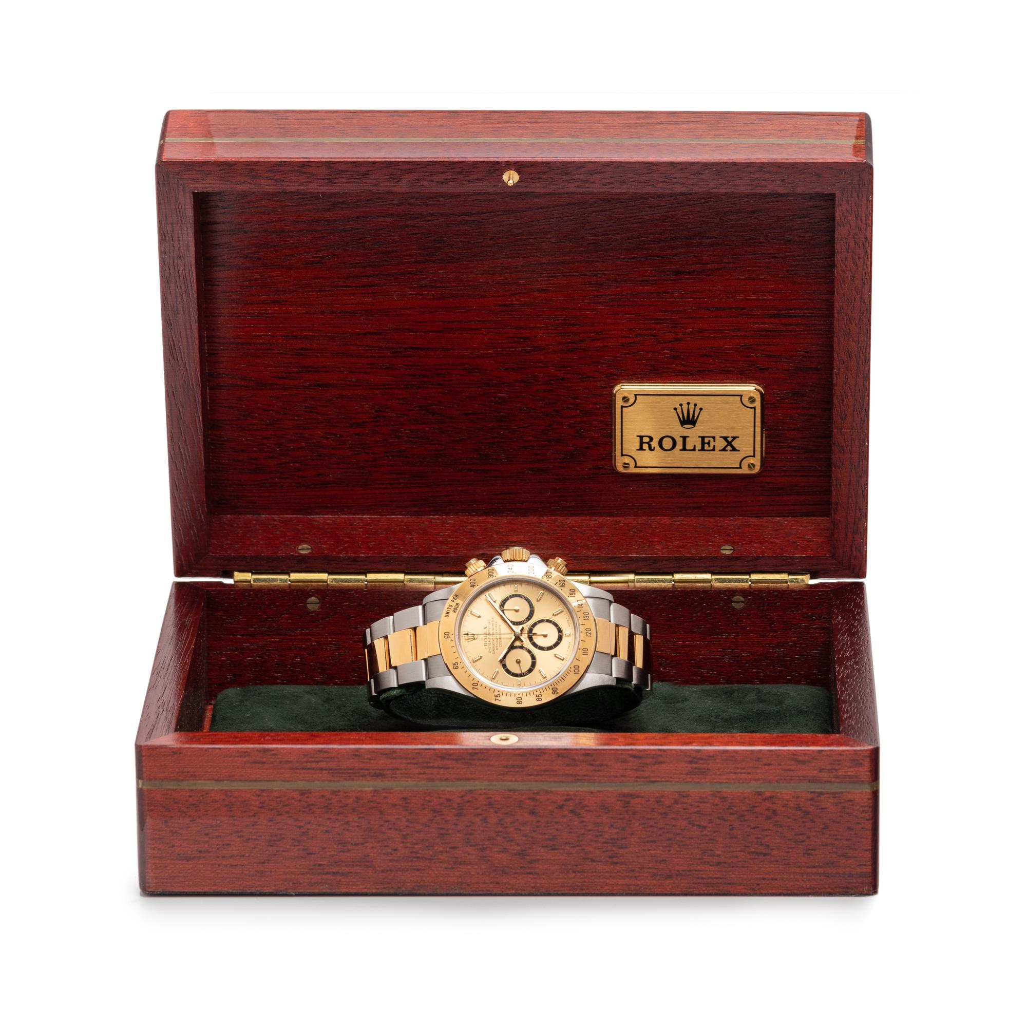 ROLEX, REF. 16523 STAINLESS STEEL AND 18K YELLOW GOLD 'OYSTER PERPETUAL COSMOGRAPH DAYTONA' WATCH