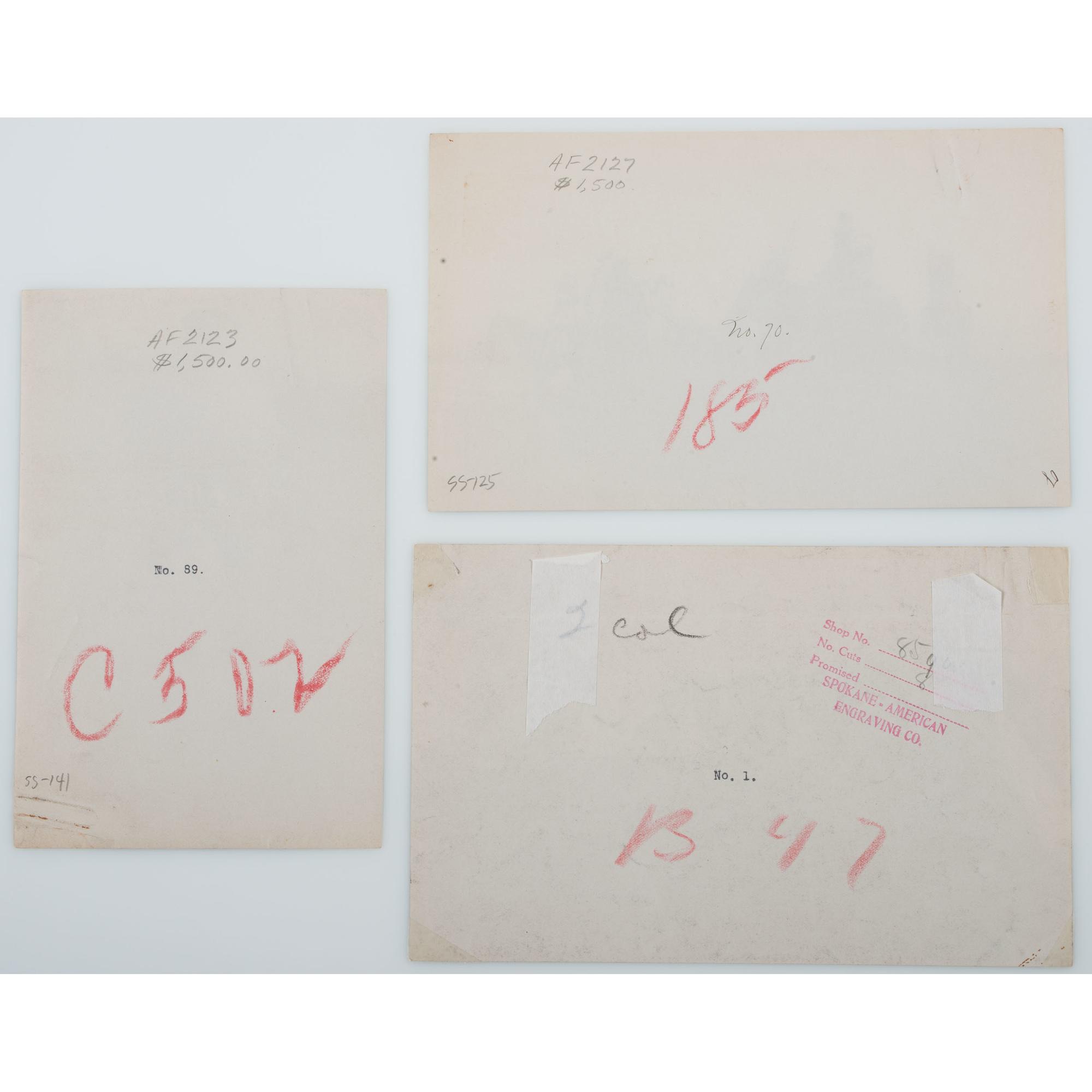 Edward Curtis, Ten Photographs from Original Manuscript Acquired Directly from the Curtis Estate