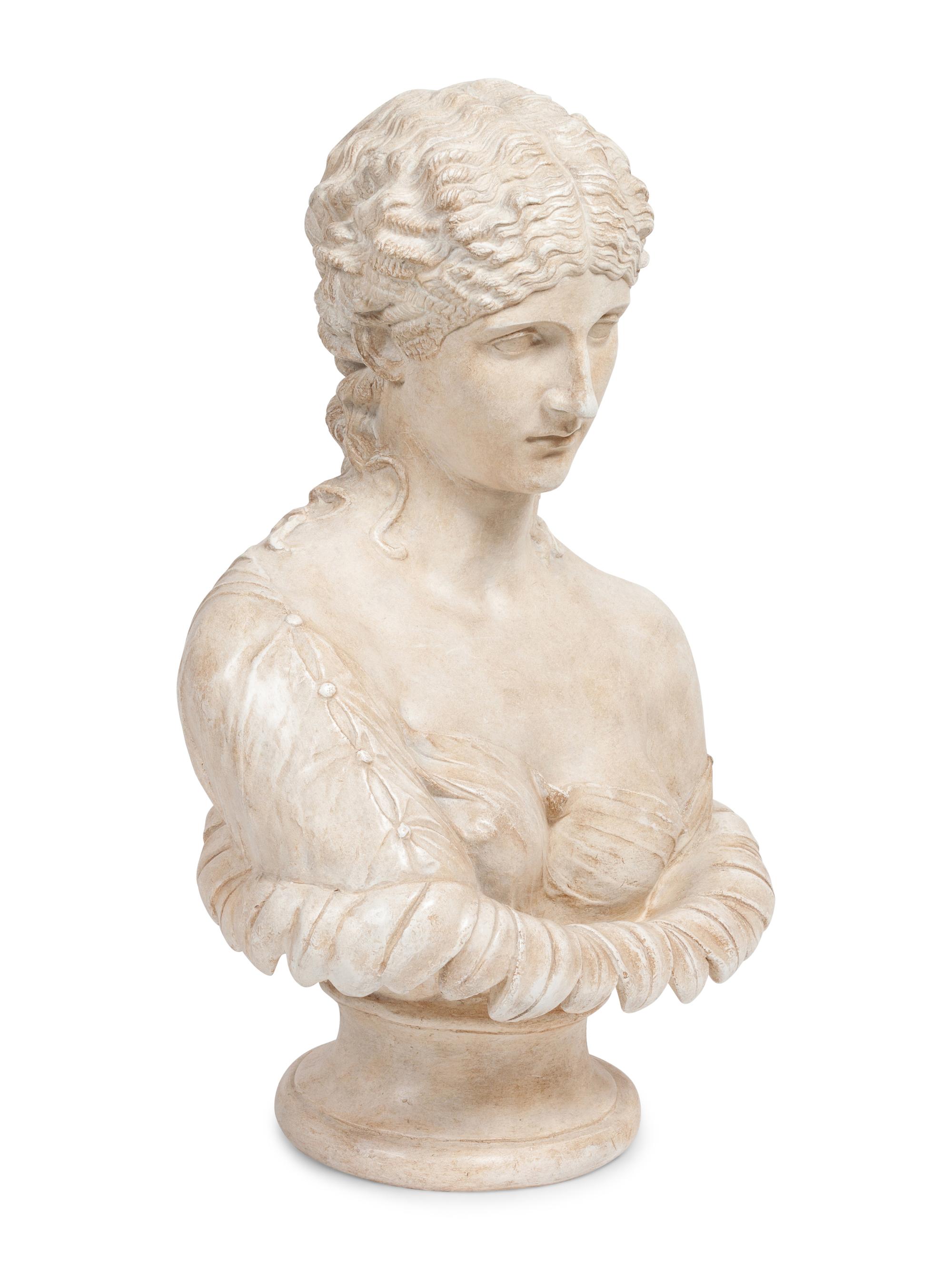 A Composition Bust of a Clytie, After the Antique