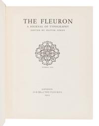 [FLEURON]. SIMON, Oliver and Stanley MORISON, editors. The Fleuron: A Journal of Typography. Vols.I-IV: London: The Fleuron, 1923- 1925. Vols.V-VII: Cambridge: University Press and Garden City, NY: Doubleday Doran & Co., 1926, 1928, 1930.