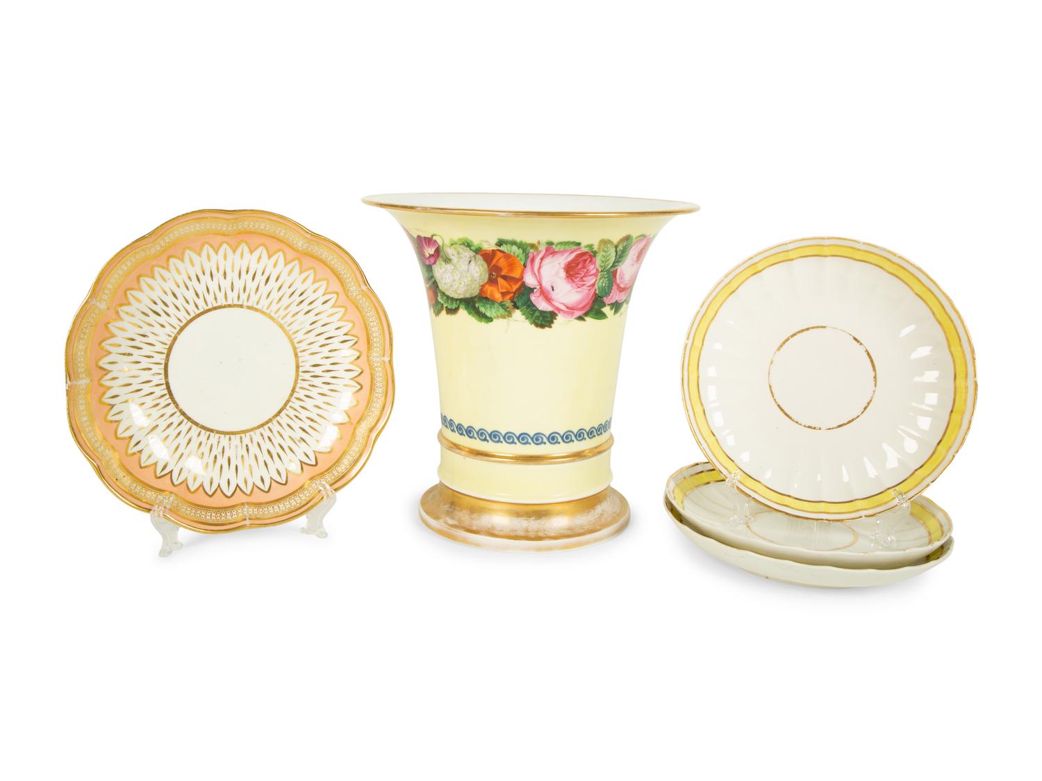 Five English Porcelain Articles — 19TH CENTURY