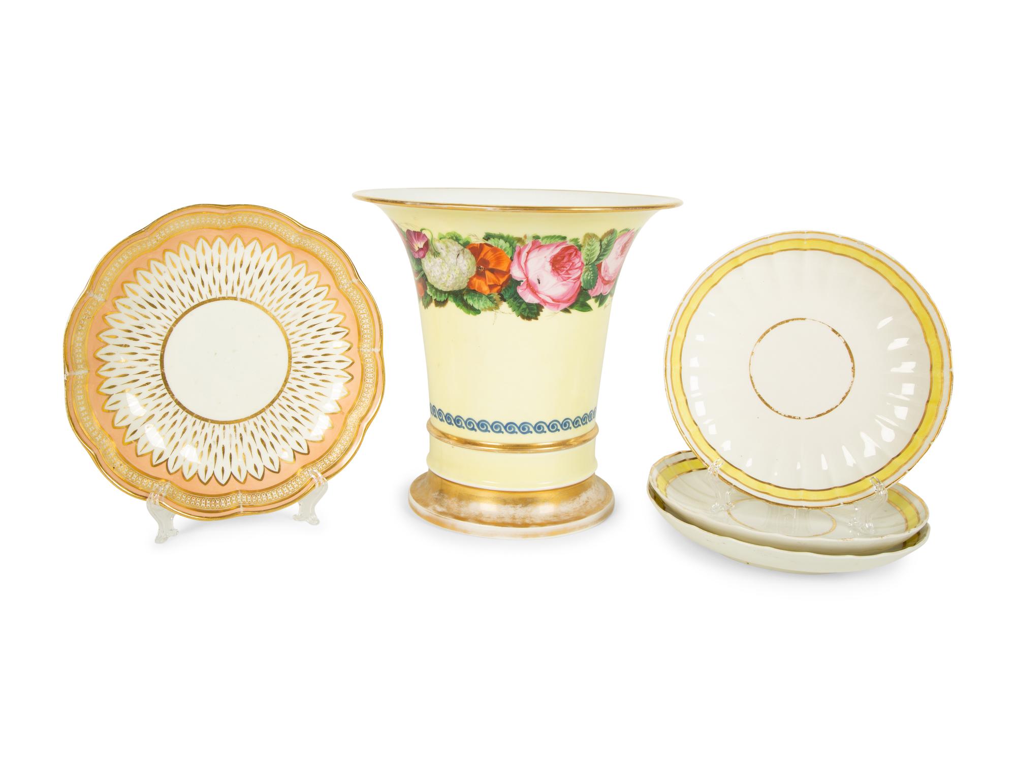 Five English Porcelain Articles — 19TH CENTURY
