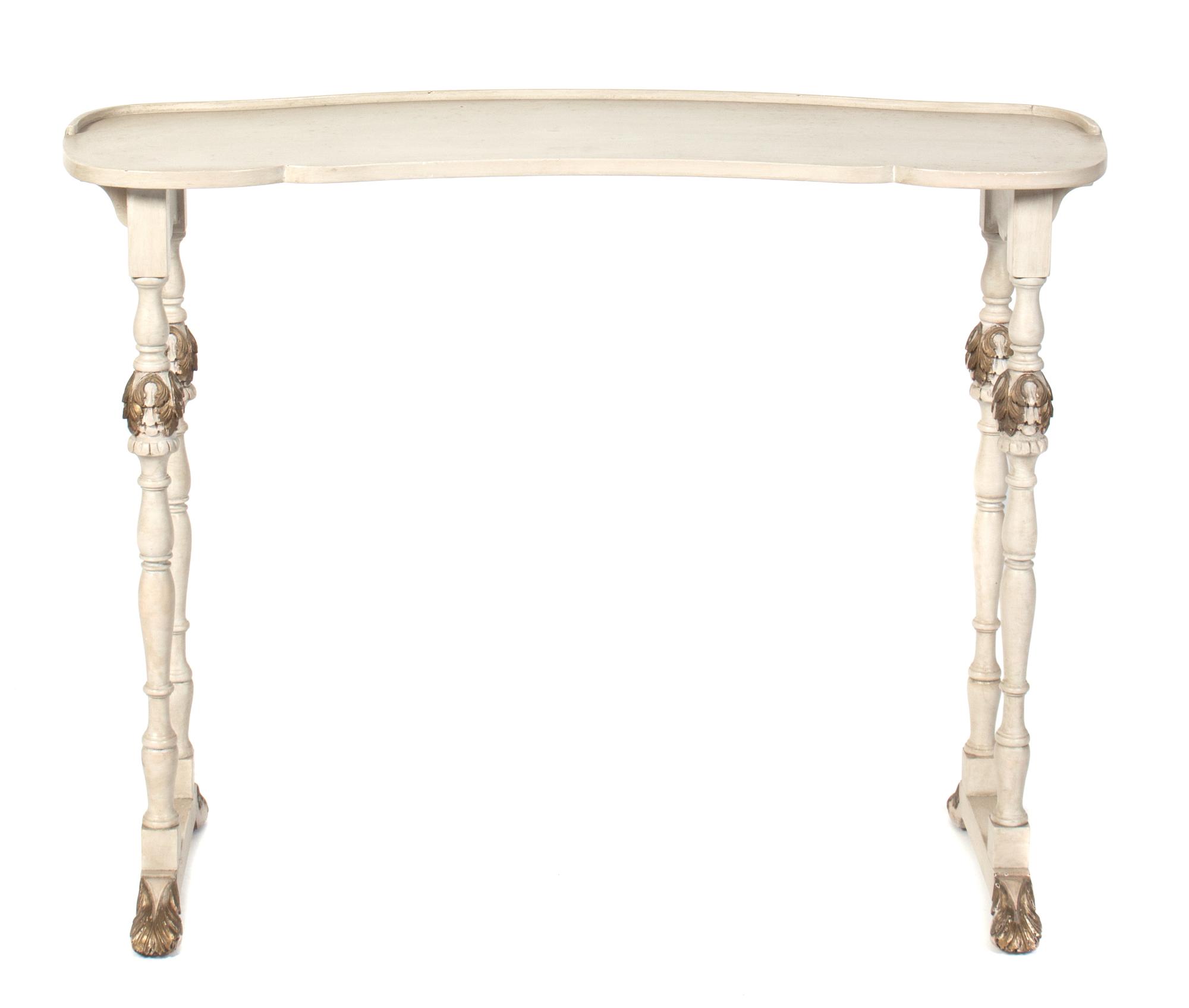 A Painted Wood Console Table Height 29 inches. — 20TH CENTURY