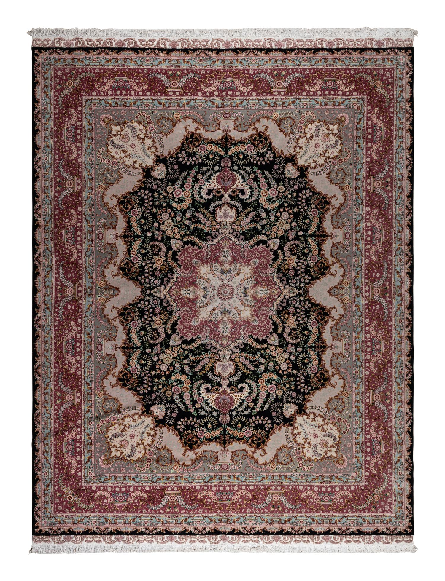 A Tabriz Wool and Silk Rug