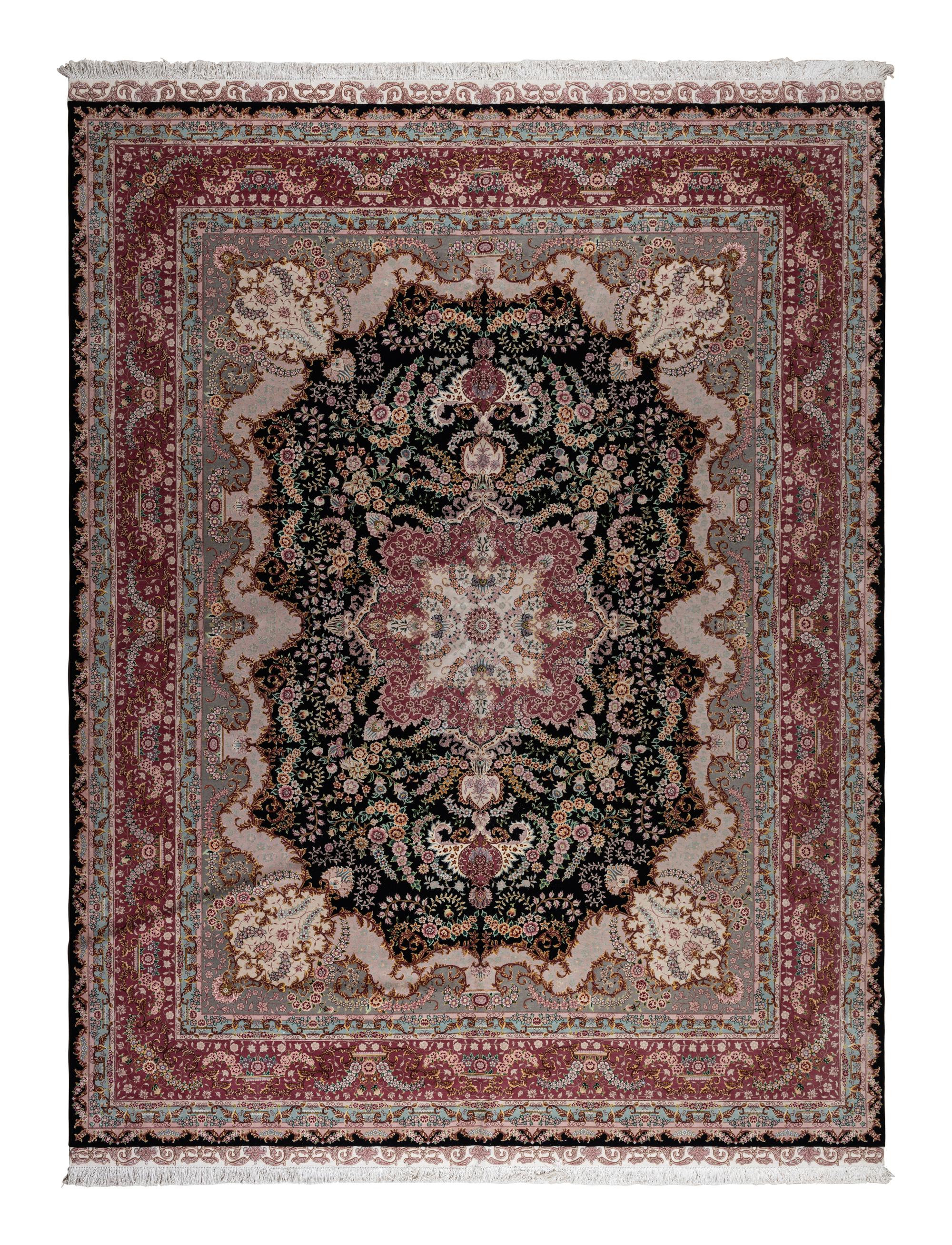 A Tabriz Wool and Silk Rug