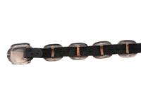 Southwestern-style Silver Concha Belt, with Turquoise Cabochons