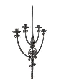 A Pair of Wrought Iron Torchères
