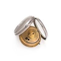 BRITISH, STERLING SILVER 'THE EXPRESS' OPEN FACE POCKET WATCH