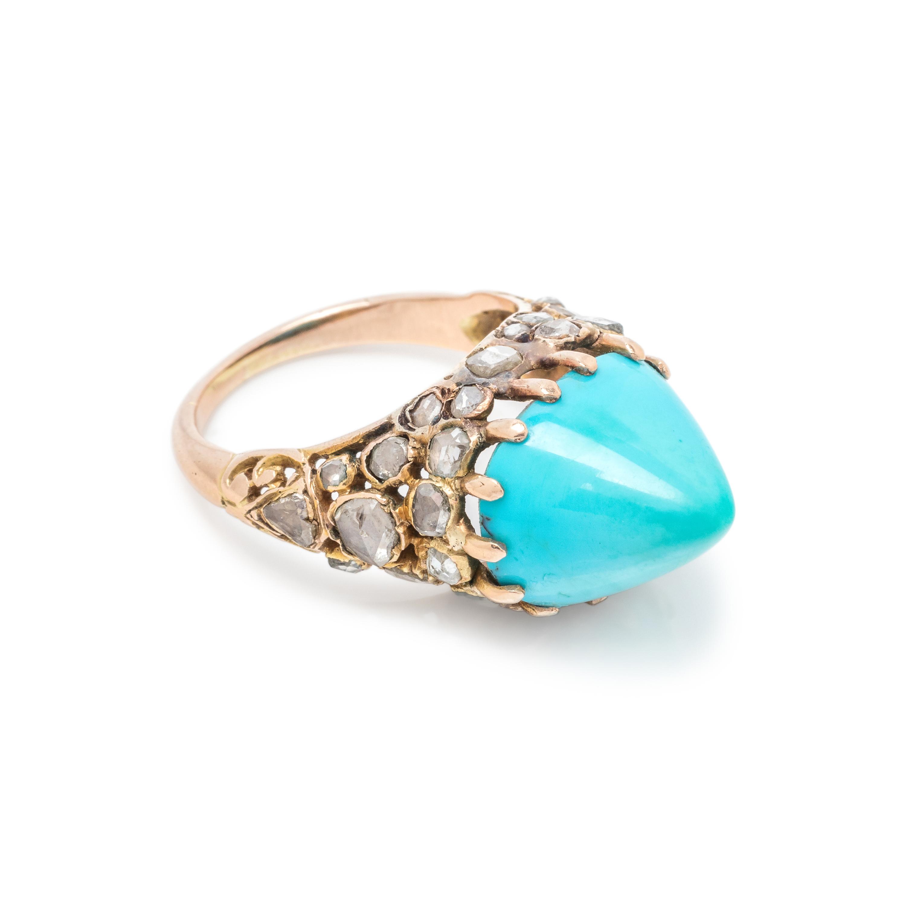 TURQUOISE AND DIAMOND RING