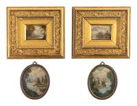 Four Italian Landscape Miniatures — LATE 19TH CENTURY