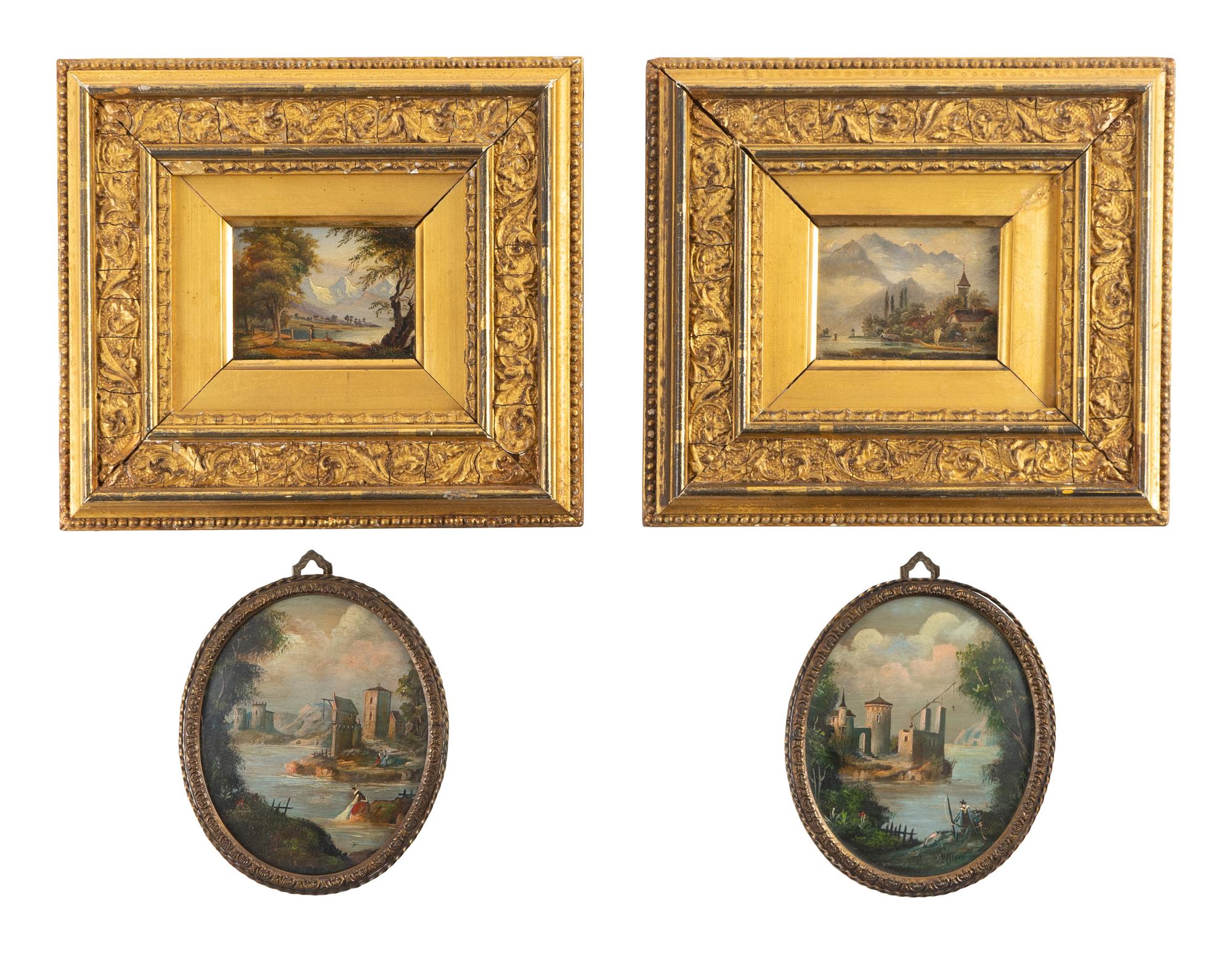 Four Italian Landscape Miniatures — LATE 19TH CENTURY