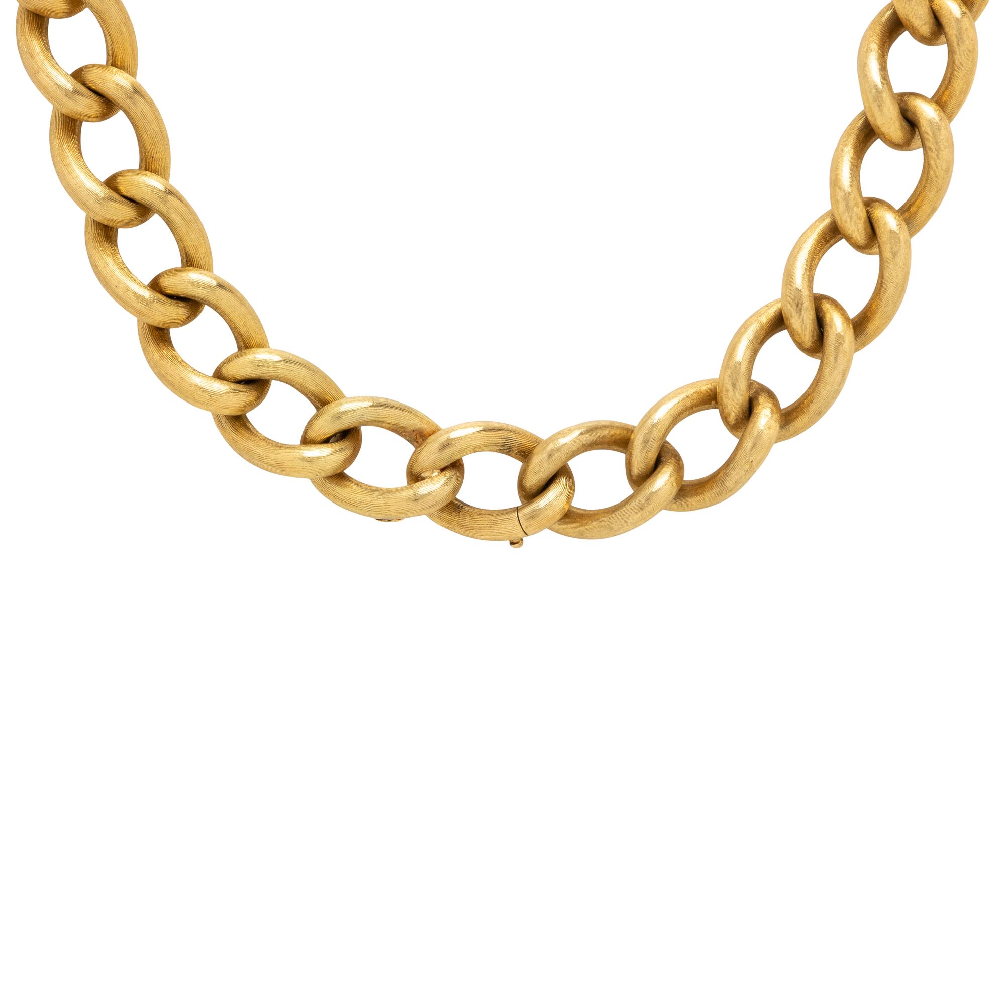 Convertible Yellow Gold Curb Link Necklace