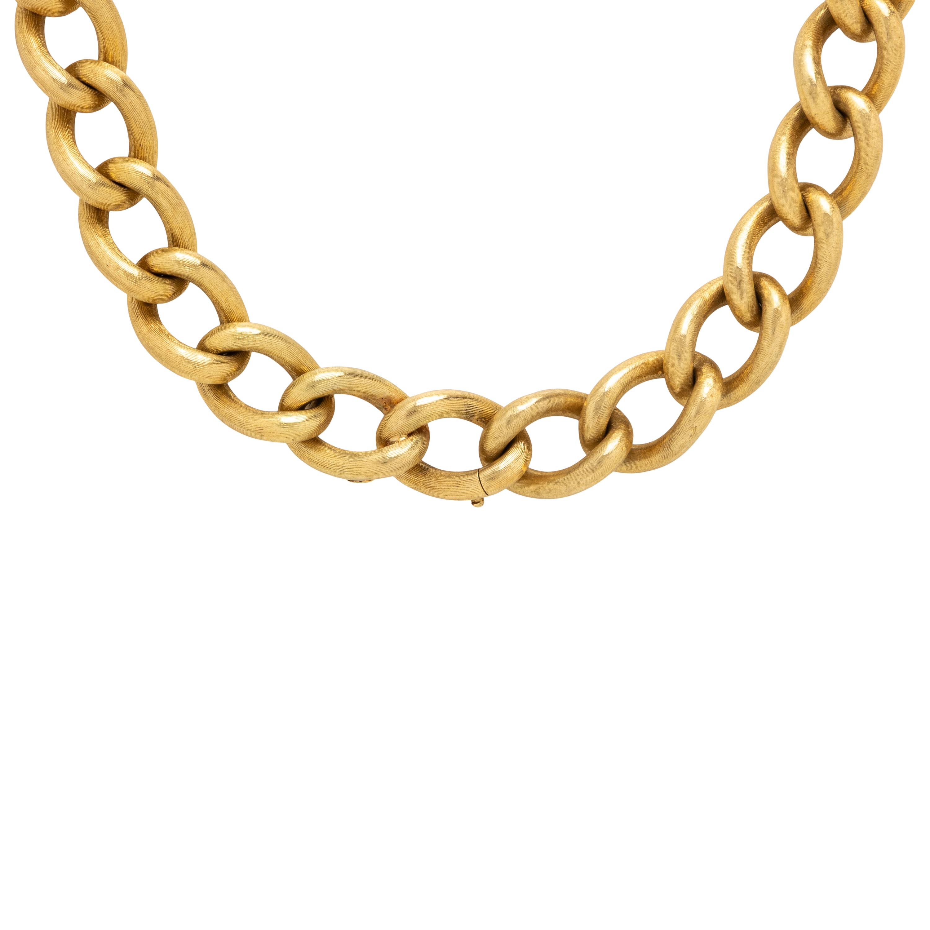 Convertible Yellow Gold Curb Link Necklace