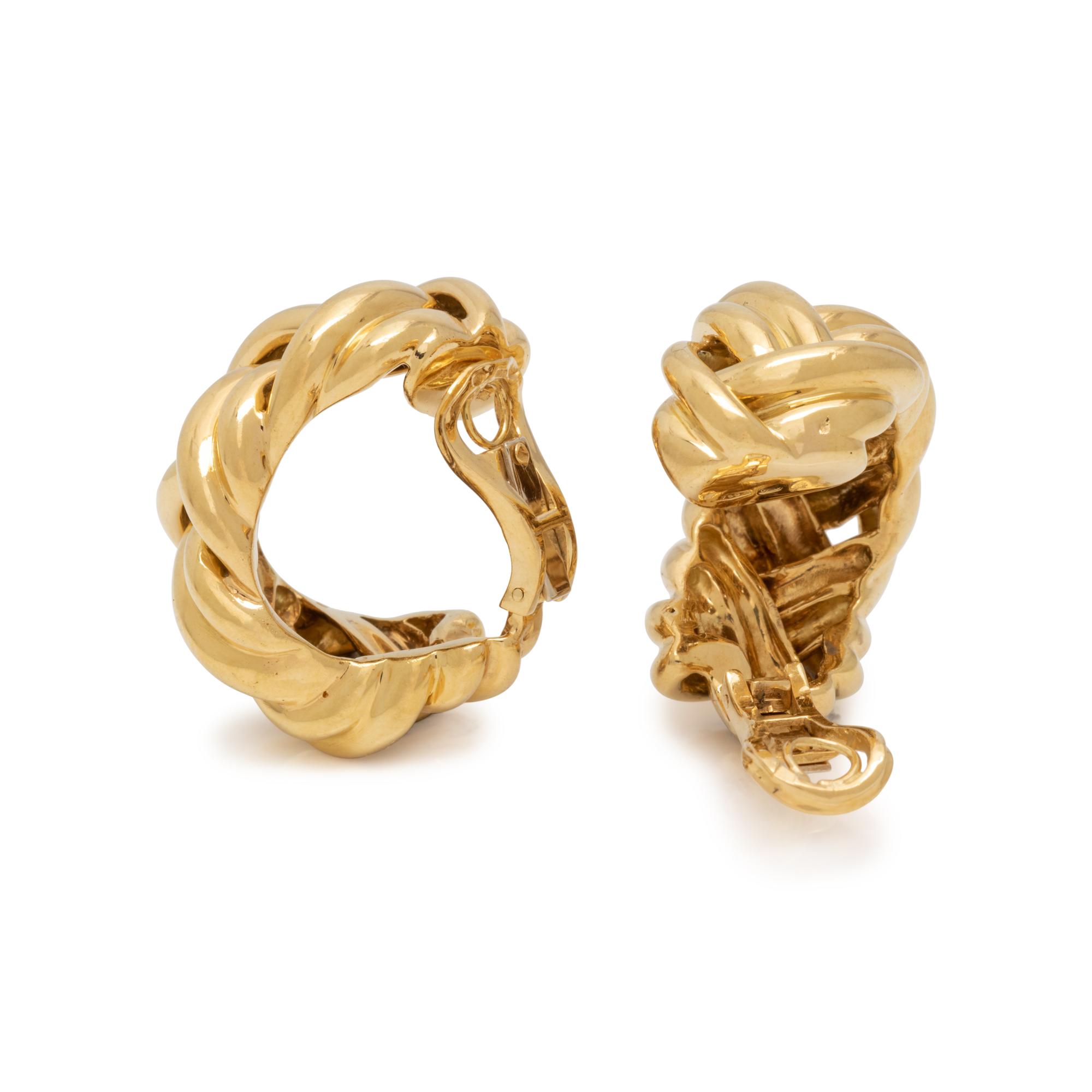 YELLOW GOLD EARCLIPS