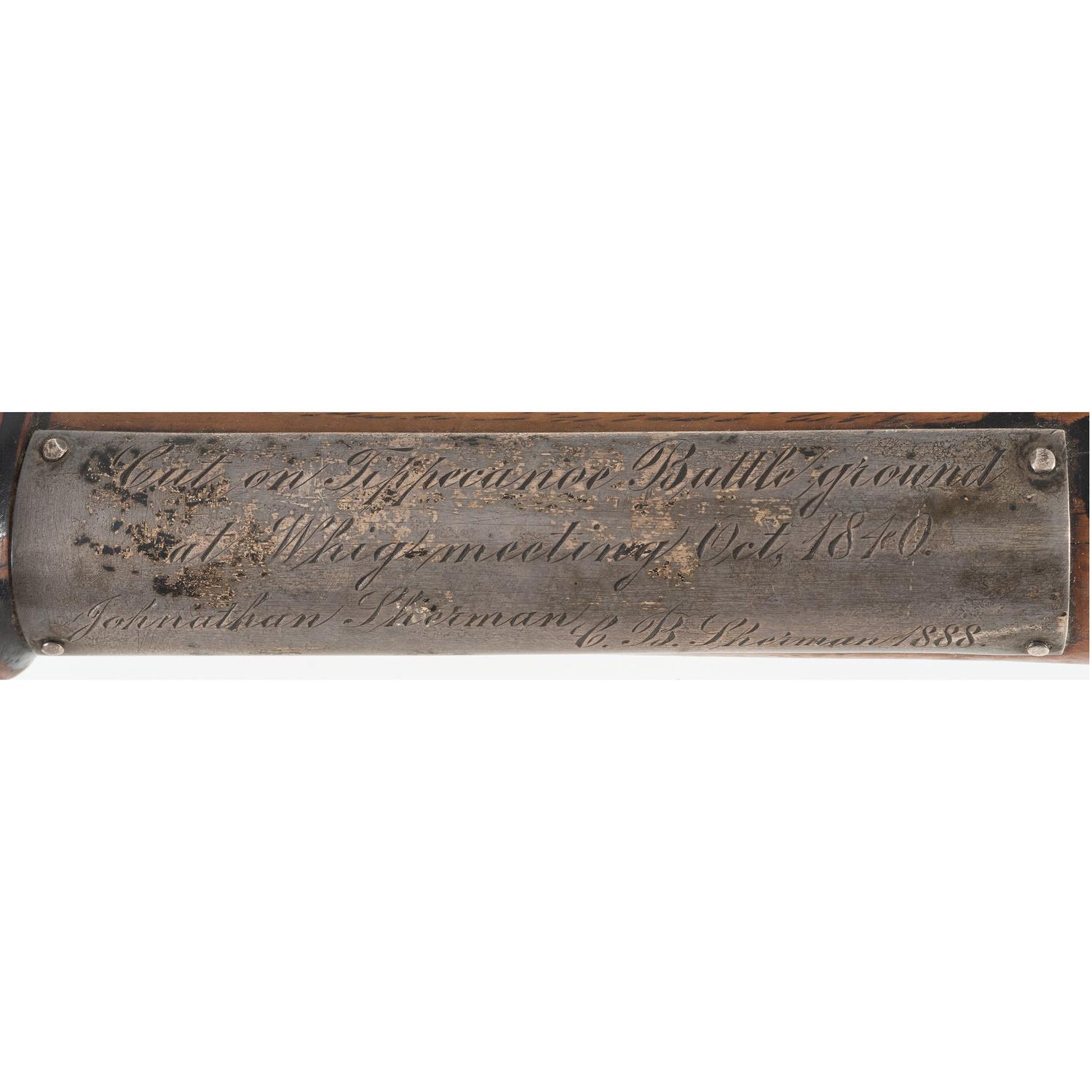 Tippecanoe Battleground 1840 Whig Meeting Relic Cane