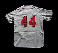 A Hank Aaron Signed 1957 Milwaukee Braves Mitchell & Ness Cooperston Collection Baseball Jersey (Steiner),