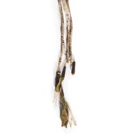 Eastern Sioux Quilled Hide Knife Sheath, with Recycled Painted Parfleche Lining
