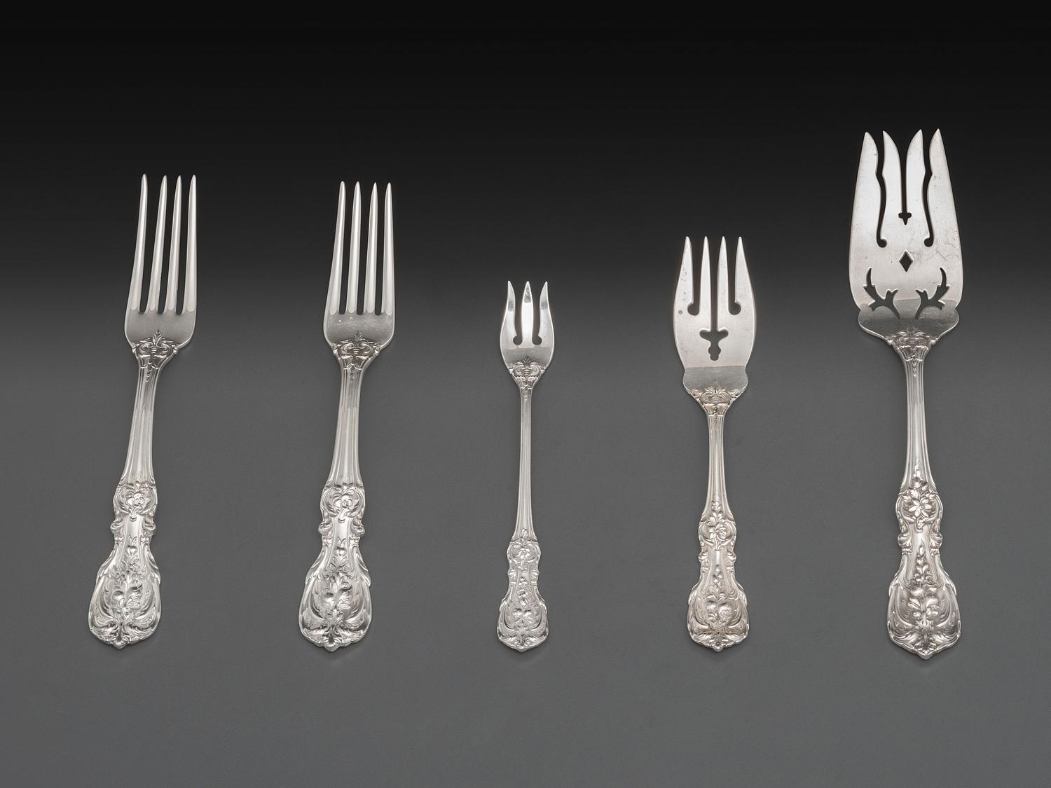 An American Silver Flatware Service