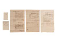 [African-Americana] [Abolition] Clinton, De Witt. Group of 3 Partially-Printed Manumission Documents