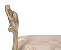 A Continental Painted and Parcel Gilt Bench