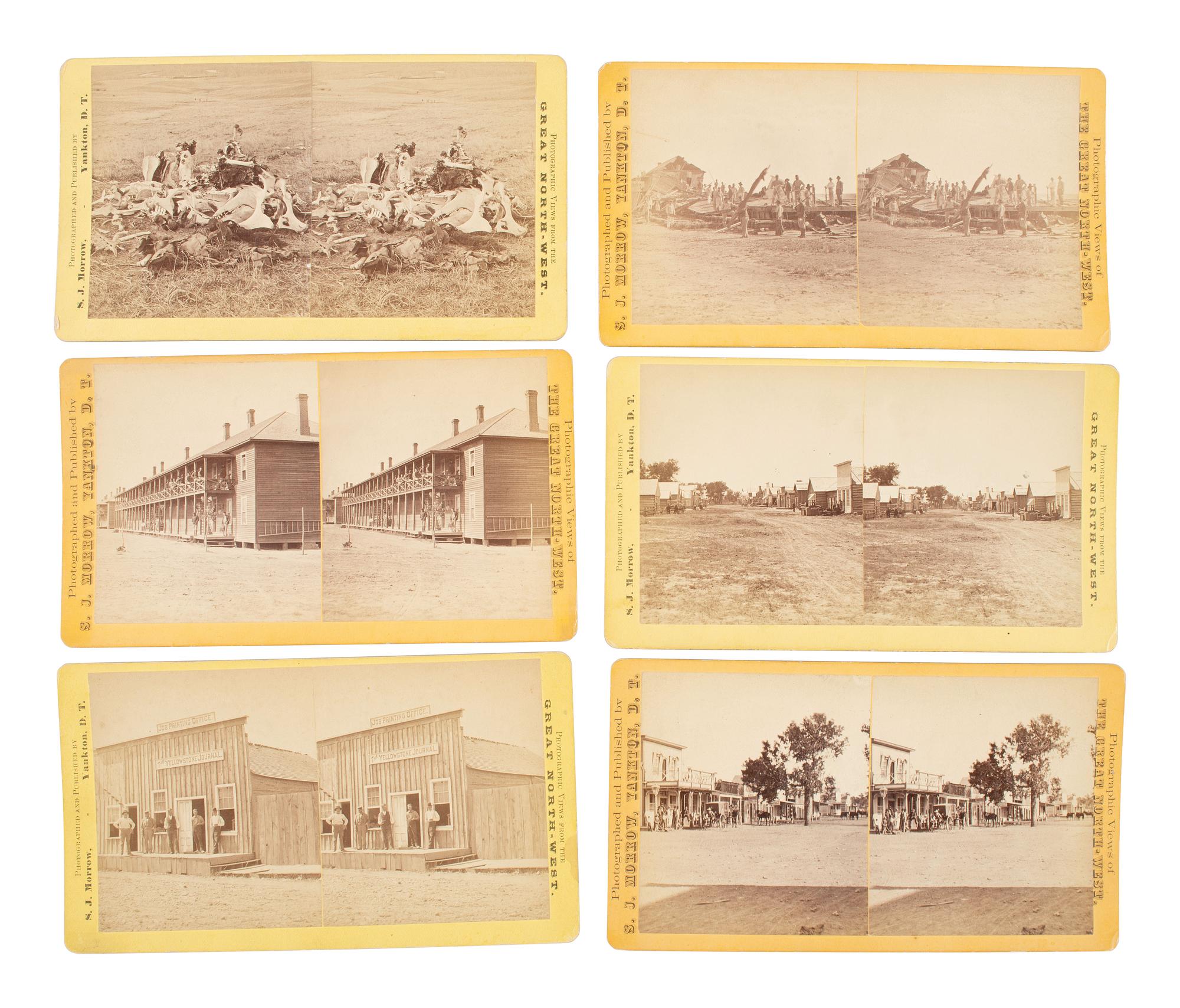 MORROW, Stanley J., photographer. Exceptional collection of rare stereoviews collected by 7th Cavalryman Philip J. Dieter.