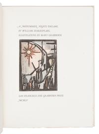 [GRABHORN PRINTING]. SHAKESPEARE, William (1564-1616). A Midsommer Nights Dreame . San Francisco: Grabhorn Press, 1955.