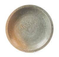 A Chinese Celadon Glazed Porcelain Charger Diameter 17 inches.