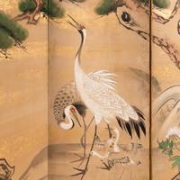 A Japanese Four-Paneled Folding Screen, 19th/20th Century